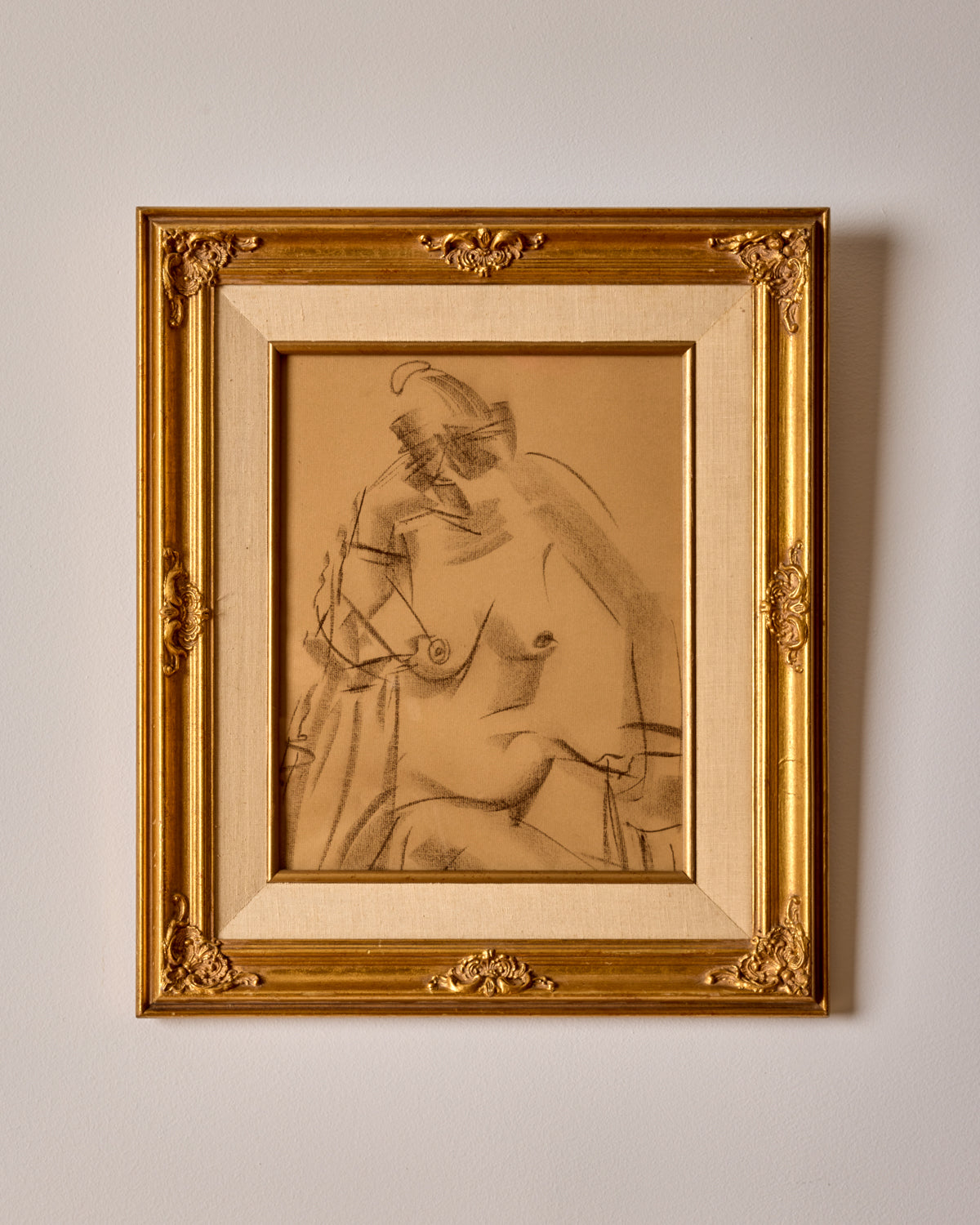 Female Figure Study in Charcoal