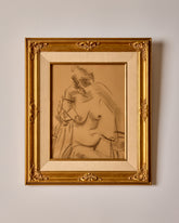 Female Figure Study in Charcoal