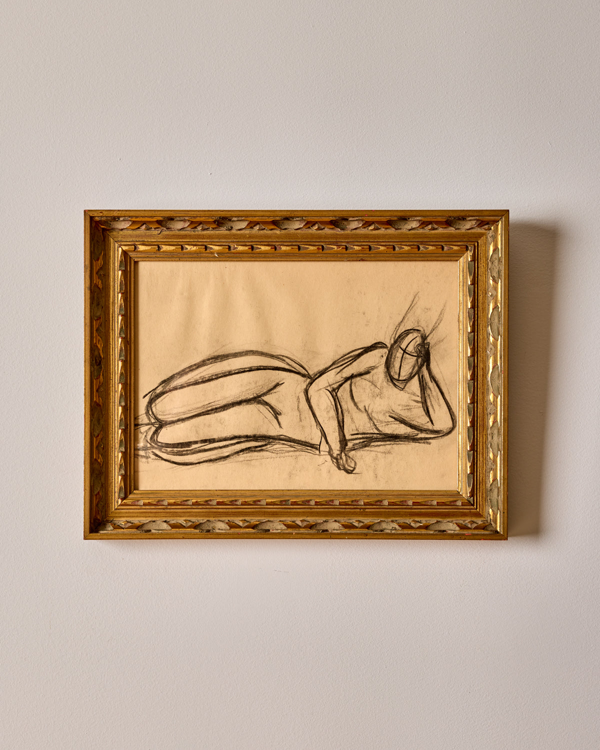 Laying Figure Study in Charcoal