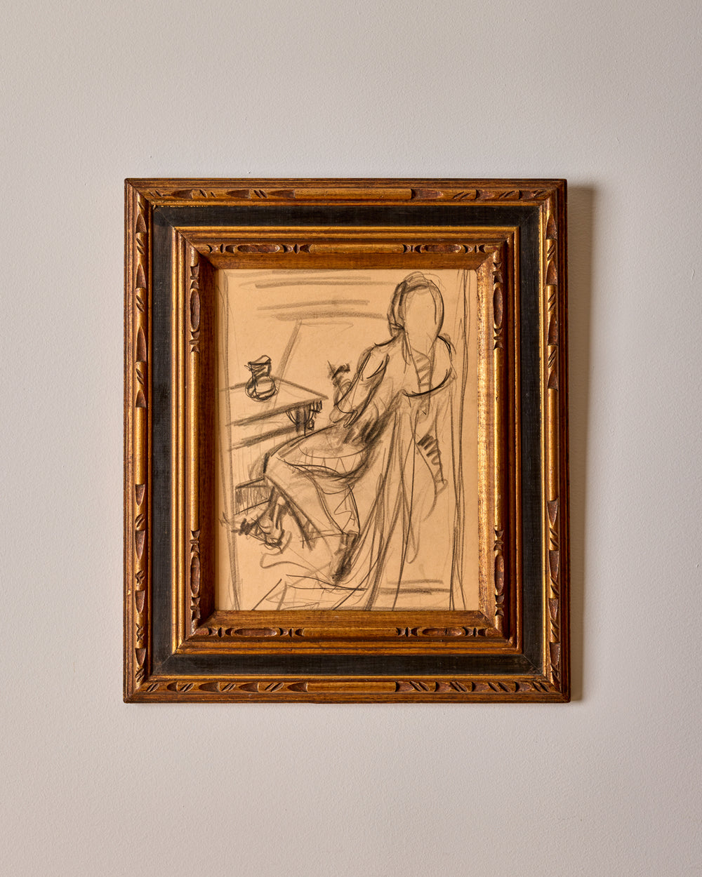 Sitting Figure at Table Sketch
