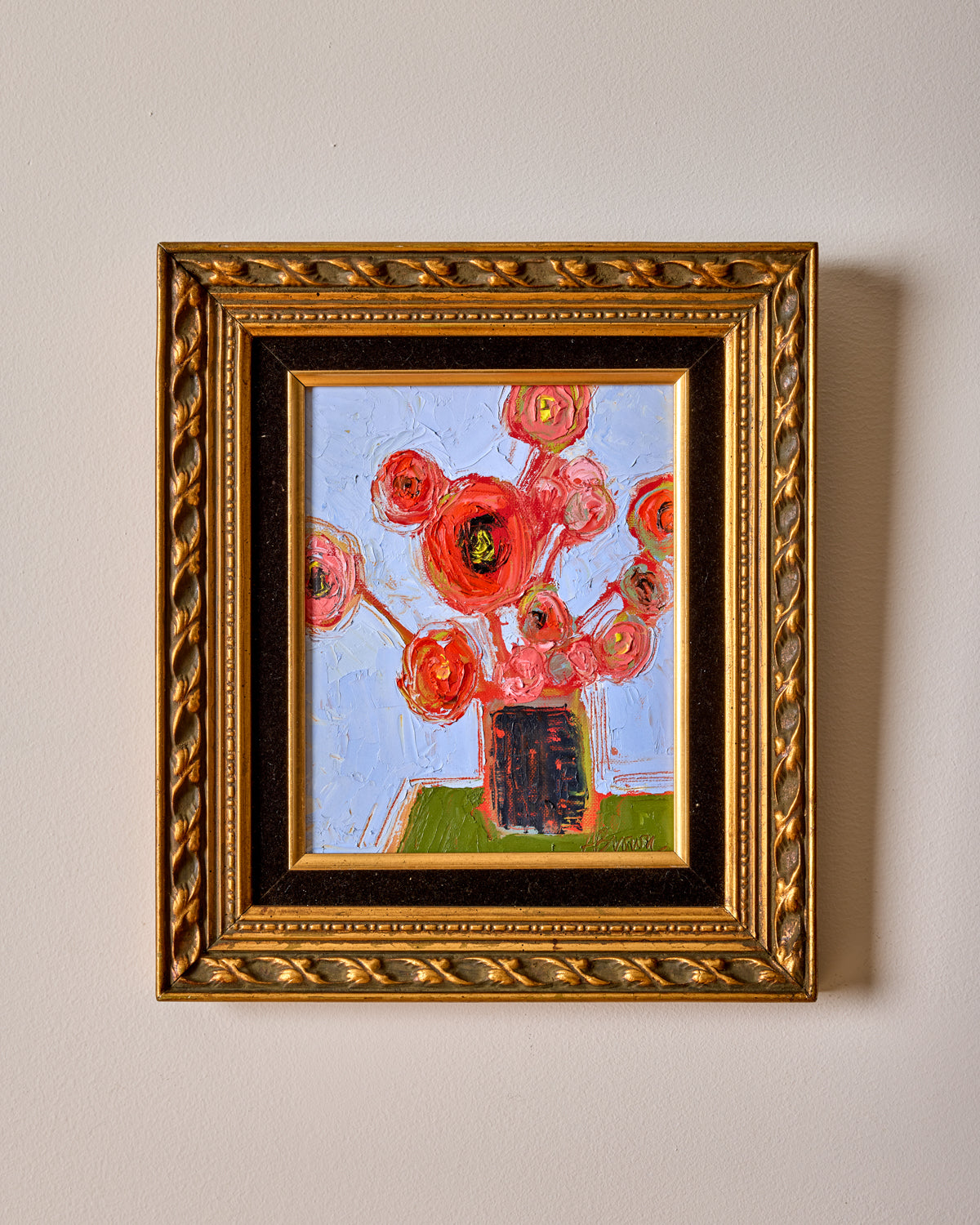 Zinnias on Green Table