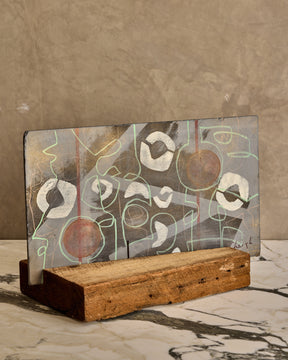 Painting on Slate with Wood Block