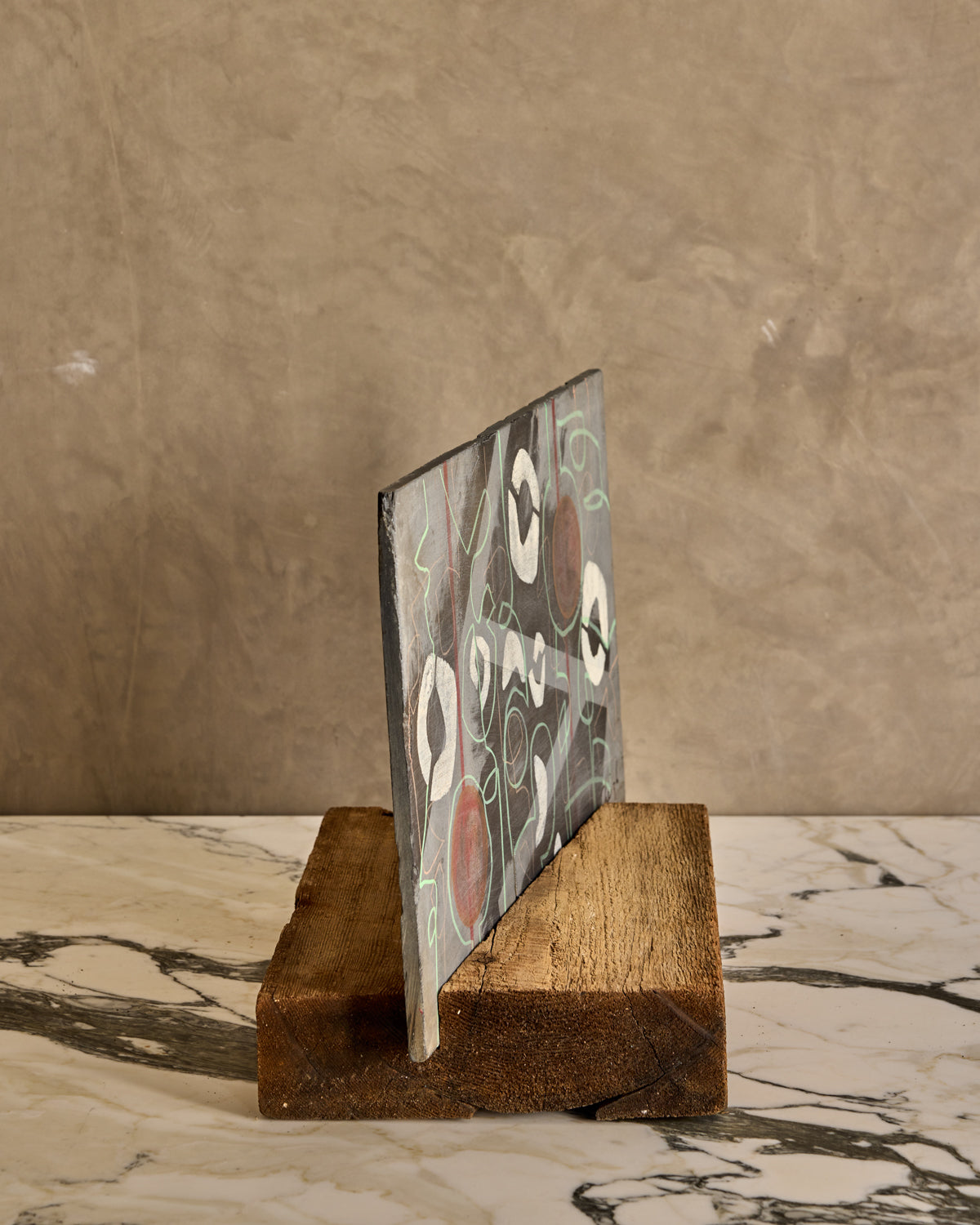 Painting on Slate with Wood Block