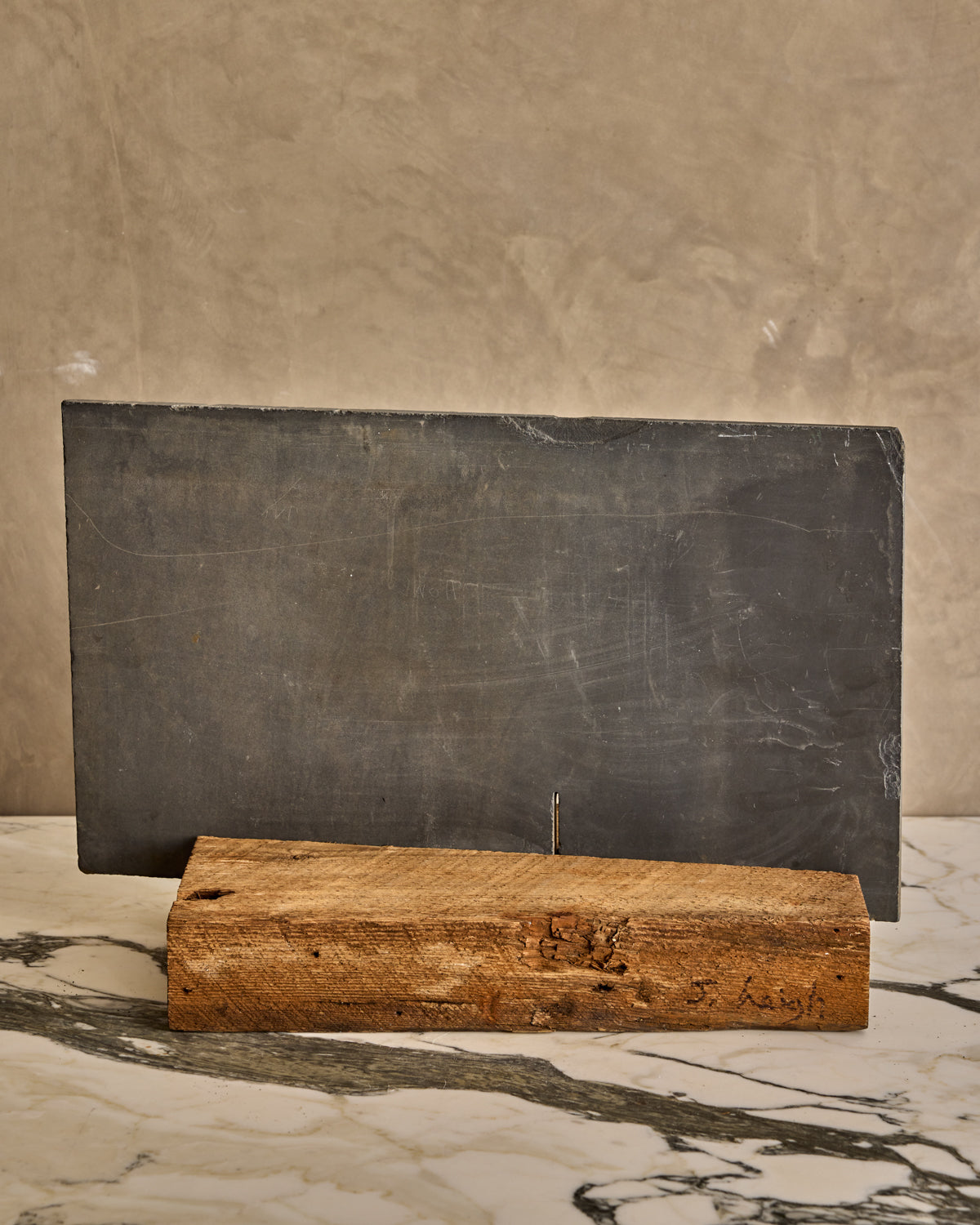 Painting on Slate with Wood Block