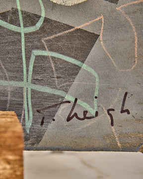 Painting on Slate with Wood Block