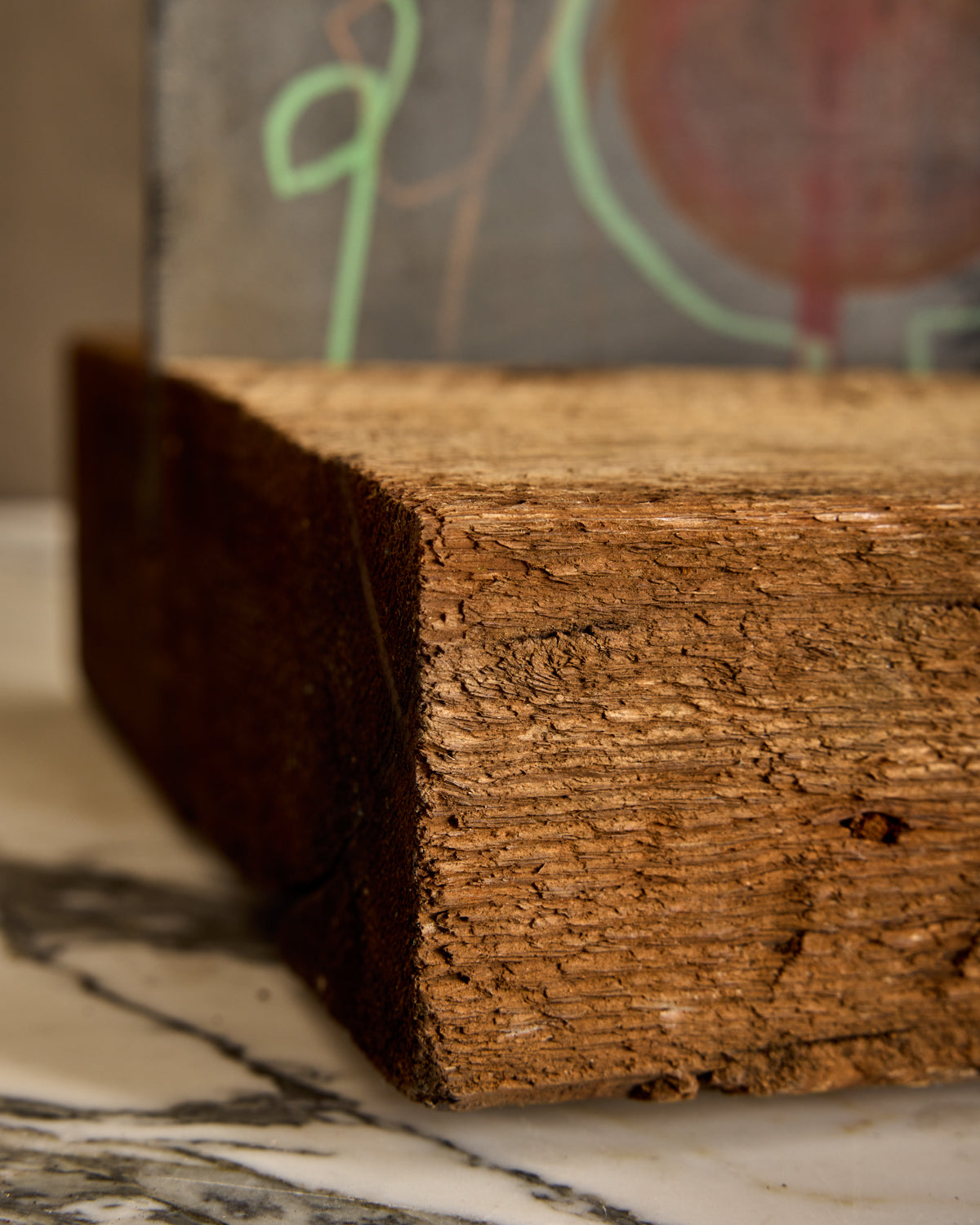 Painting on Slate with Wood Block