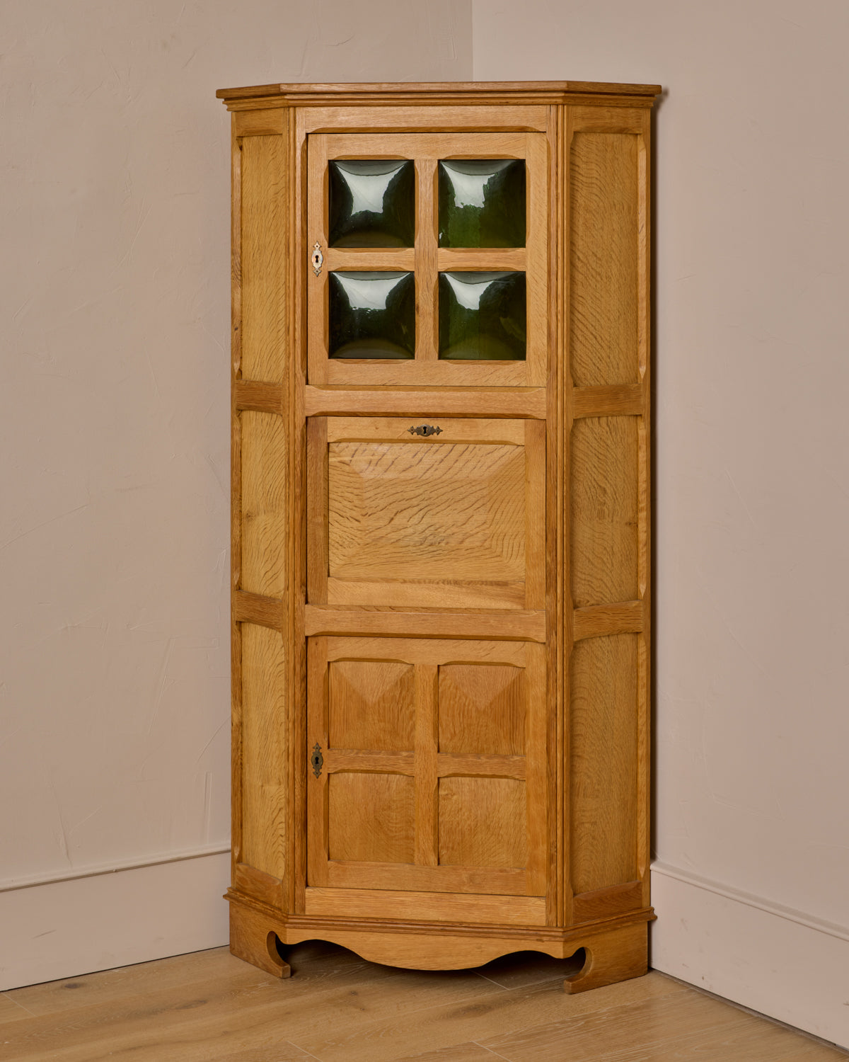 1960s Oak Corner Cabinet by Henning Kjaernulf