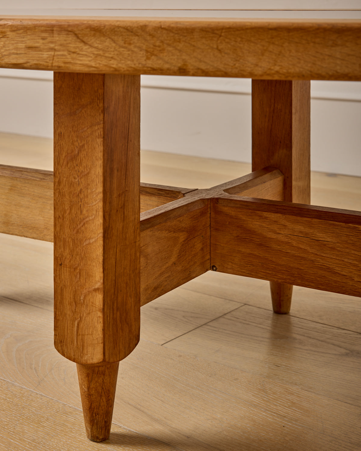 Fumé Glass + Oak Coffee Table by Guillerme & Chambron
