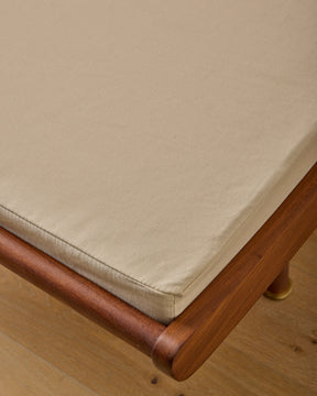 Curved Wooden Daybed with Copper Legs