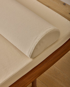 Curved Wooden Daybed with Copper Legs