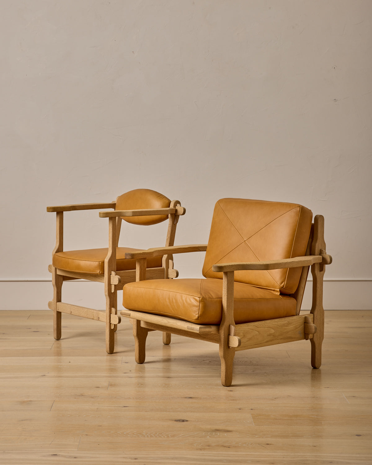 Pair of Leather Arm Chairs