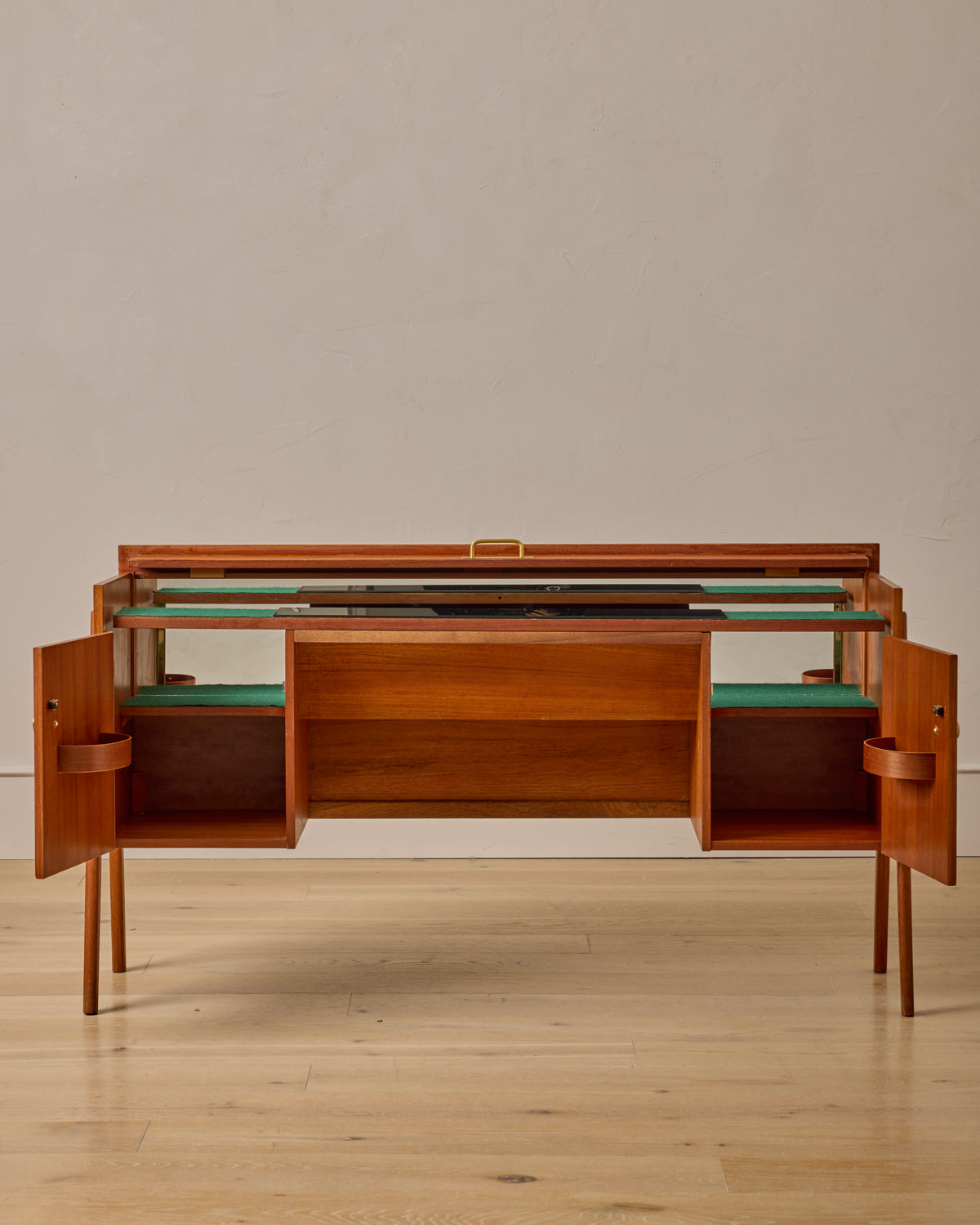 Mid-Century Lift-Top Bar Cabinet