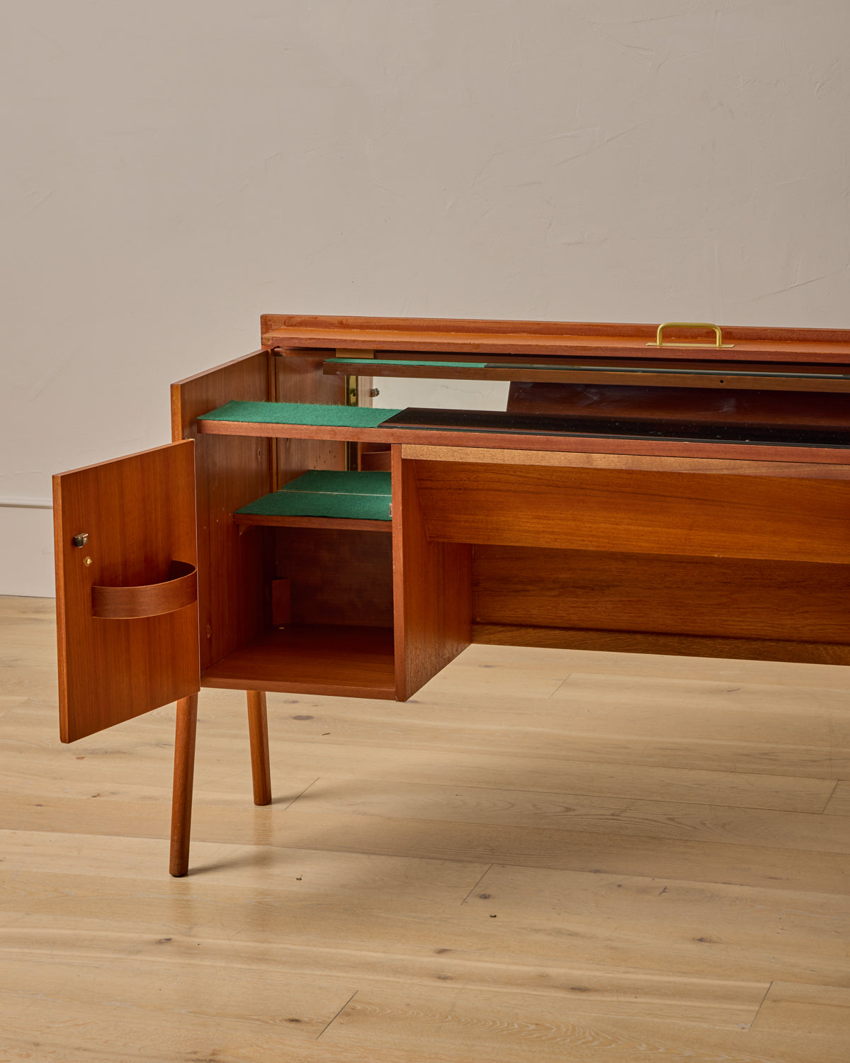 Mid-Century Lift-Top Bar Cabinet