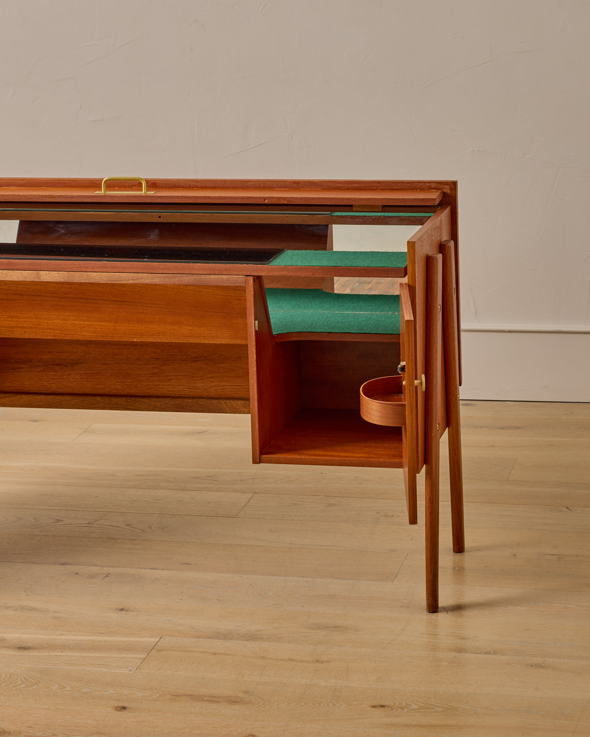 Mid-Century Lift-Top Bar Cabinet