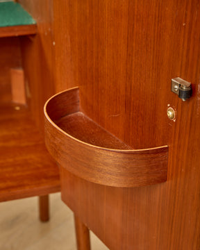 Mid-Century Lift-Top Bar Cabinet