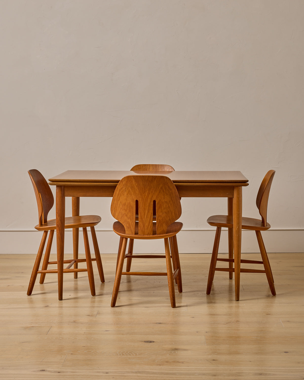 1960s German Beech and Teak Table for ALMA