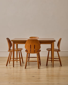 1960s German Beech and Teak Table for ALMA