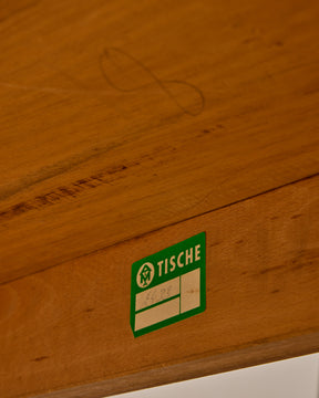 1960s German Beech and Teak Table for ALMA