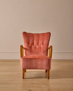 Pair of 1940s Scandinavian Birch Easy Chairs