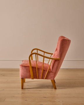 Pair of 1940s Scandinavian Birch Easy Chairs