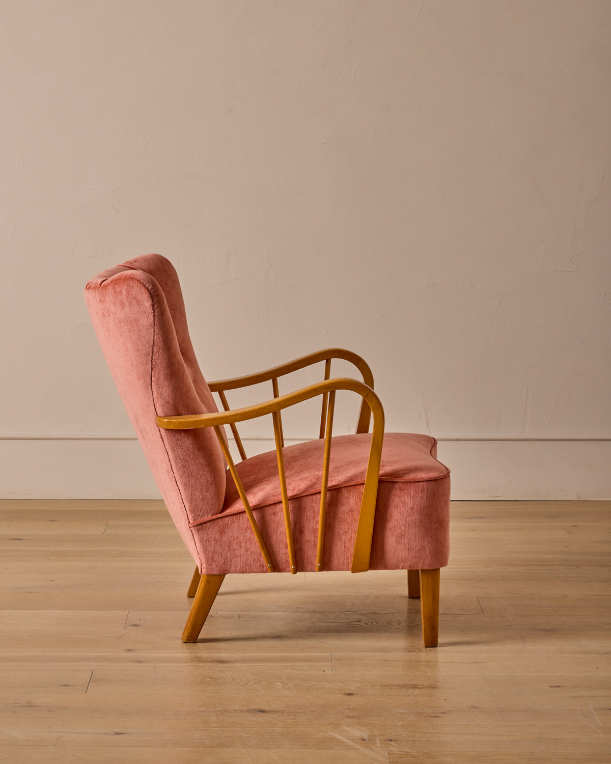 Pair of 1940s Scandinavian Birch Easy Chairs