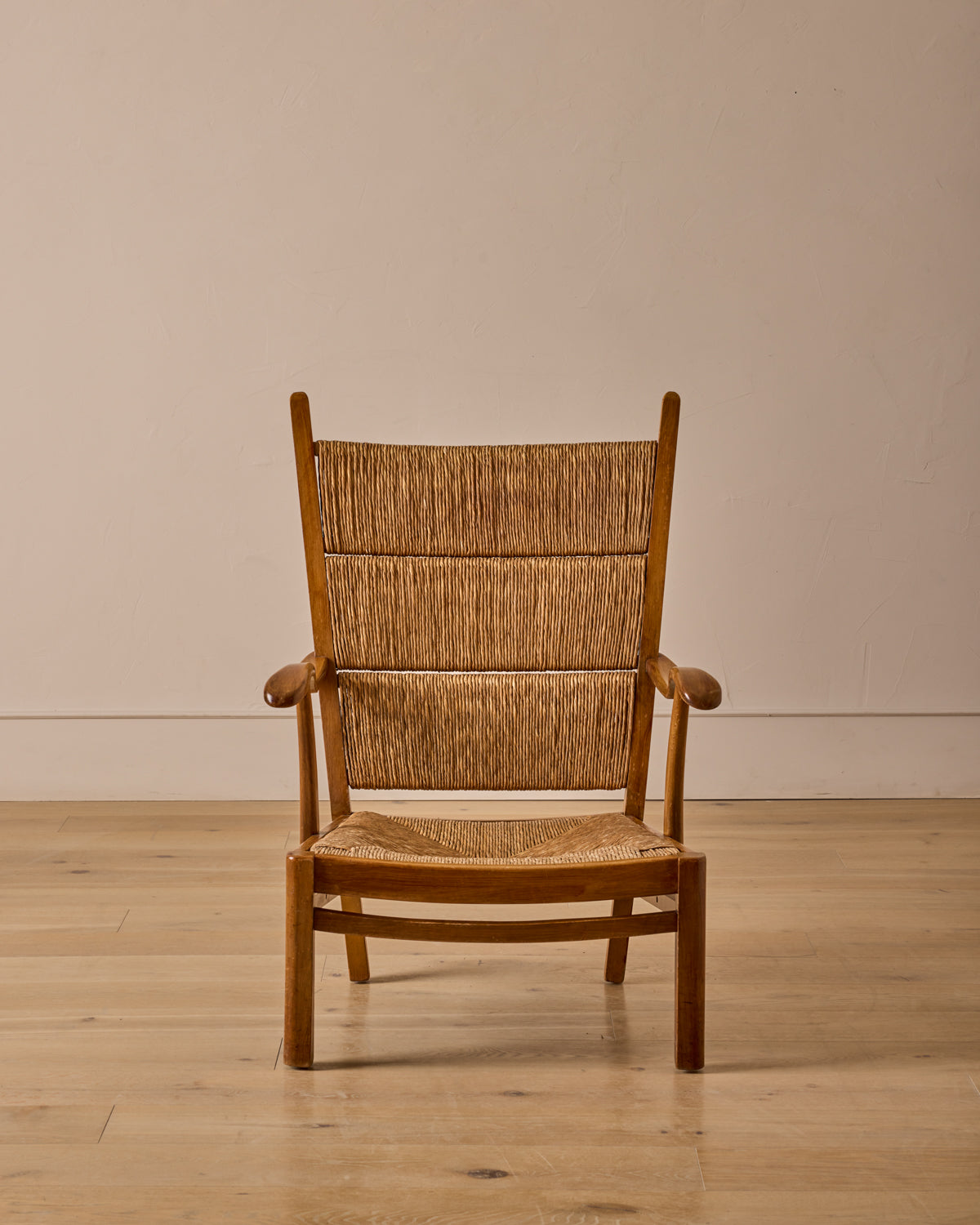 Pair of Rush Armchairs by Bas Van Pelt