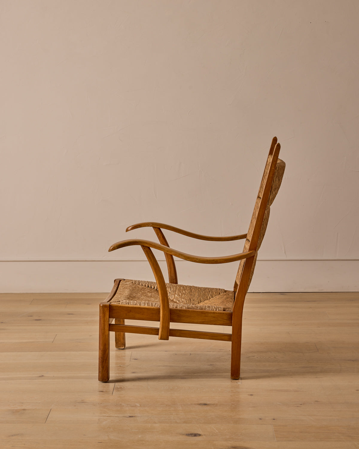 Pair of Rush Armchairs by Bas Van Pelt