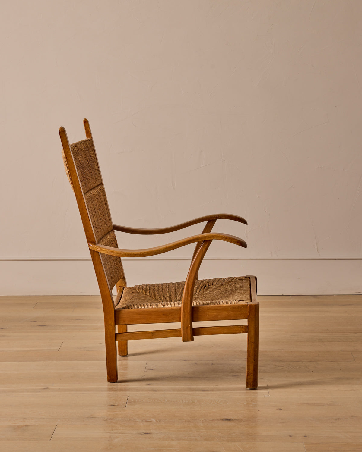 Pair of Rush Armchairs by Bas Van Pelt