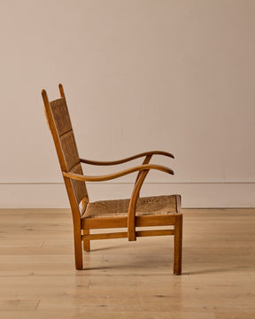 Pair of Rush Armchairs by Bas Van Pelt