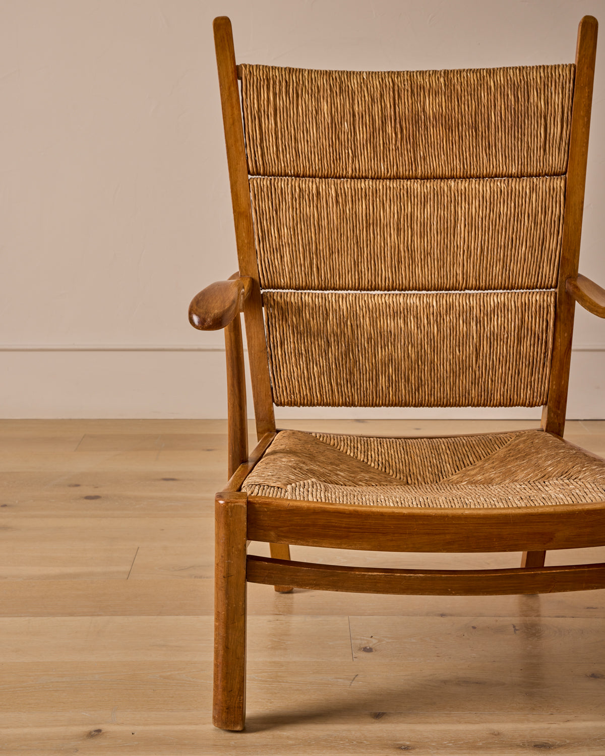 Pair of Rush Armchairs by Bas Van Pelt