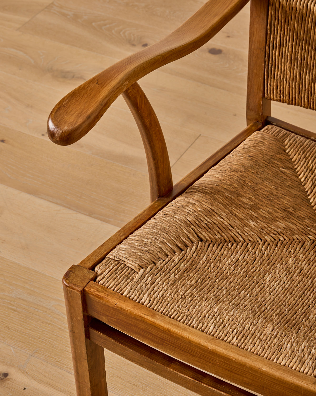 Pair of Rush Armchairs by Bas Van Pelt