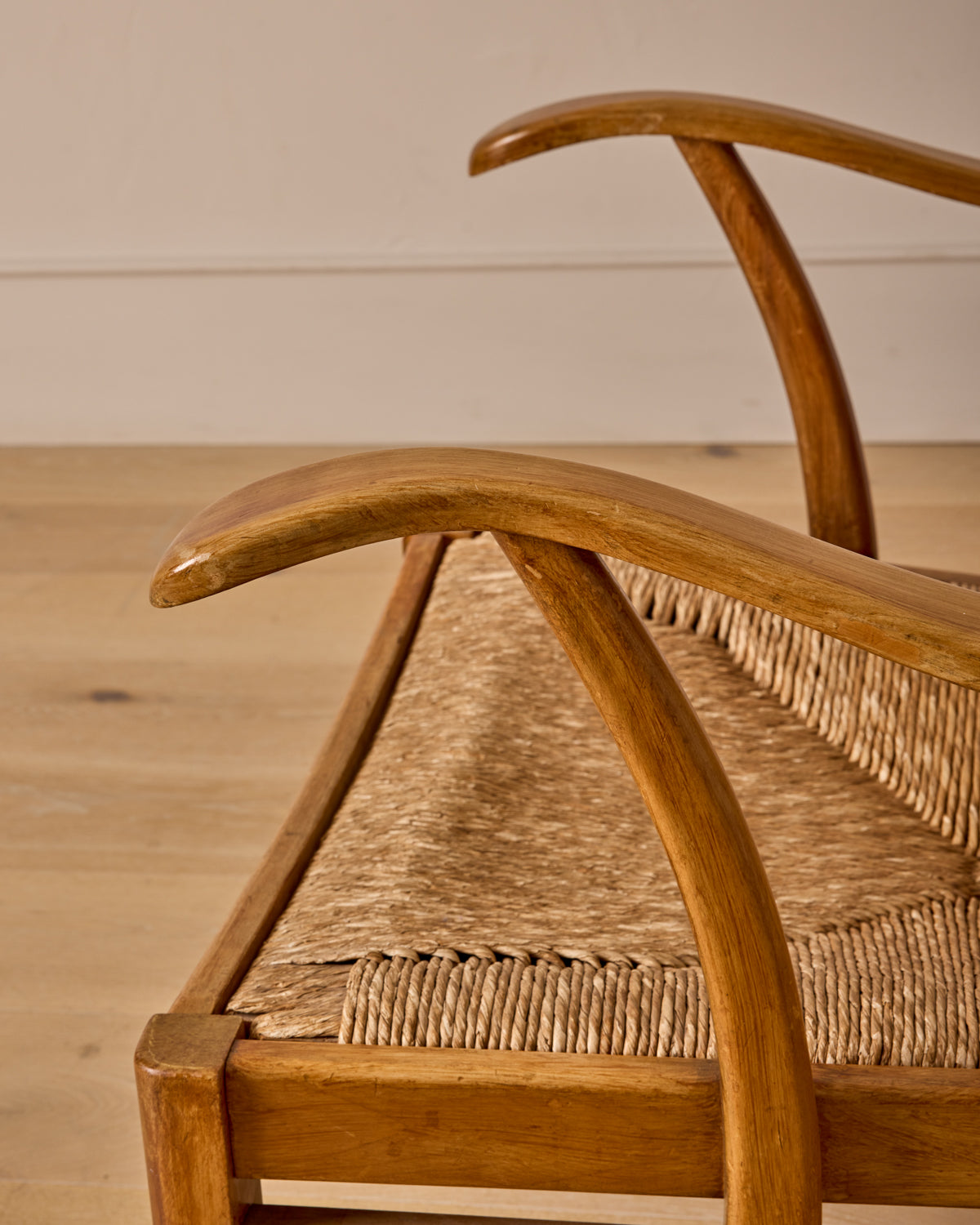 Pair of Rush Armchairs by Bas Van Pelt