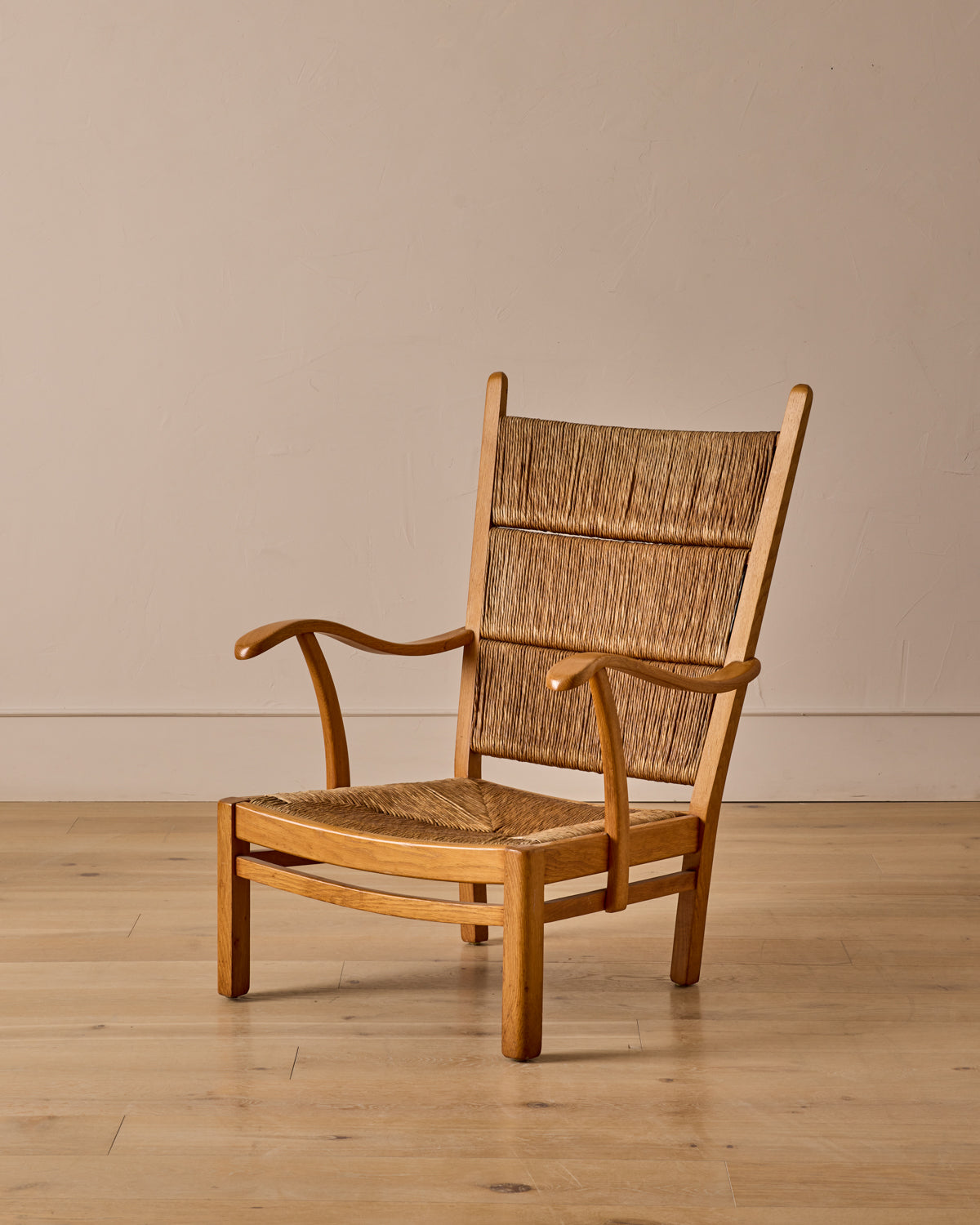 Pair of Rush Armchairs by Bas Van Pelt