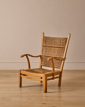 Pair of Rush Armchairs by Bas Van Pelt