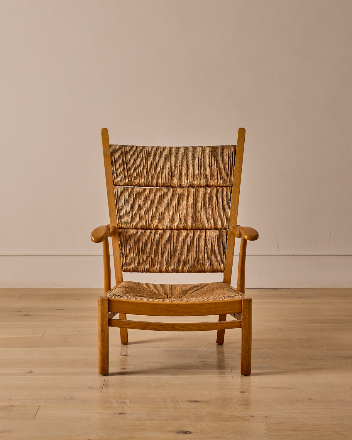 Pair of Rush Armchairs by Bas Van Pelt