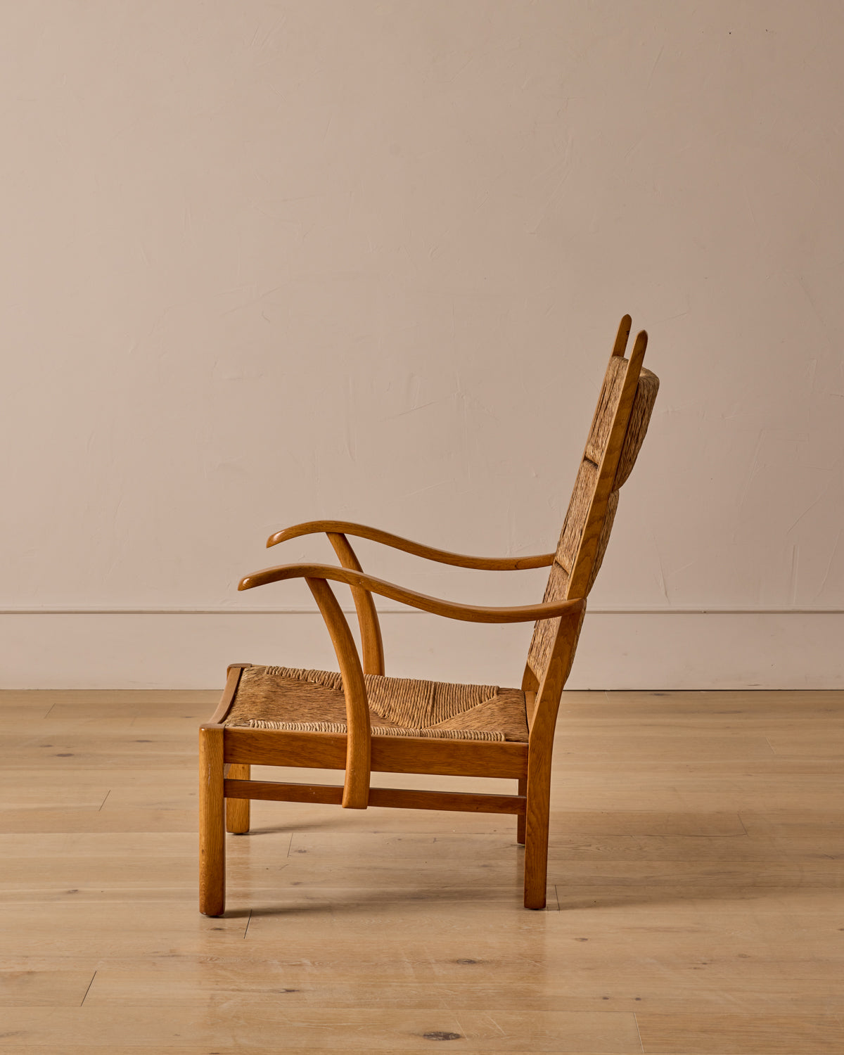 Pair of Rush Armchairs by Bas Van Pelt