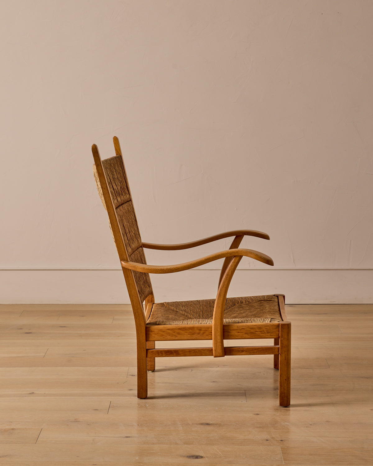 Pair of Rush Armchairs by Bas Van Pelt