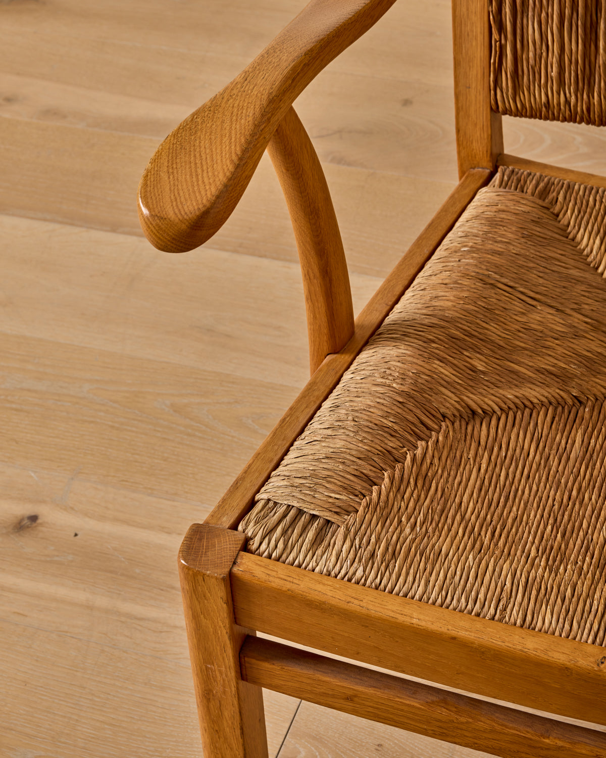 Pair of Rush Armchairs by Bas Van Pelt
