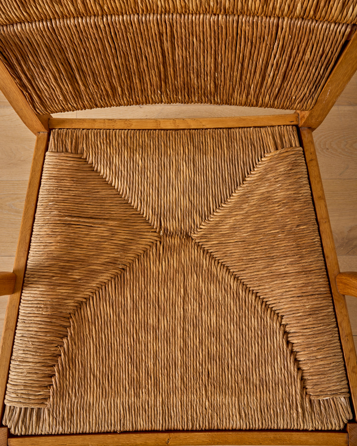 Pair of Rush Armchairs by Bas Van Pelt