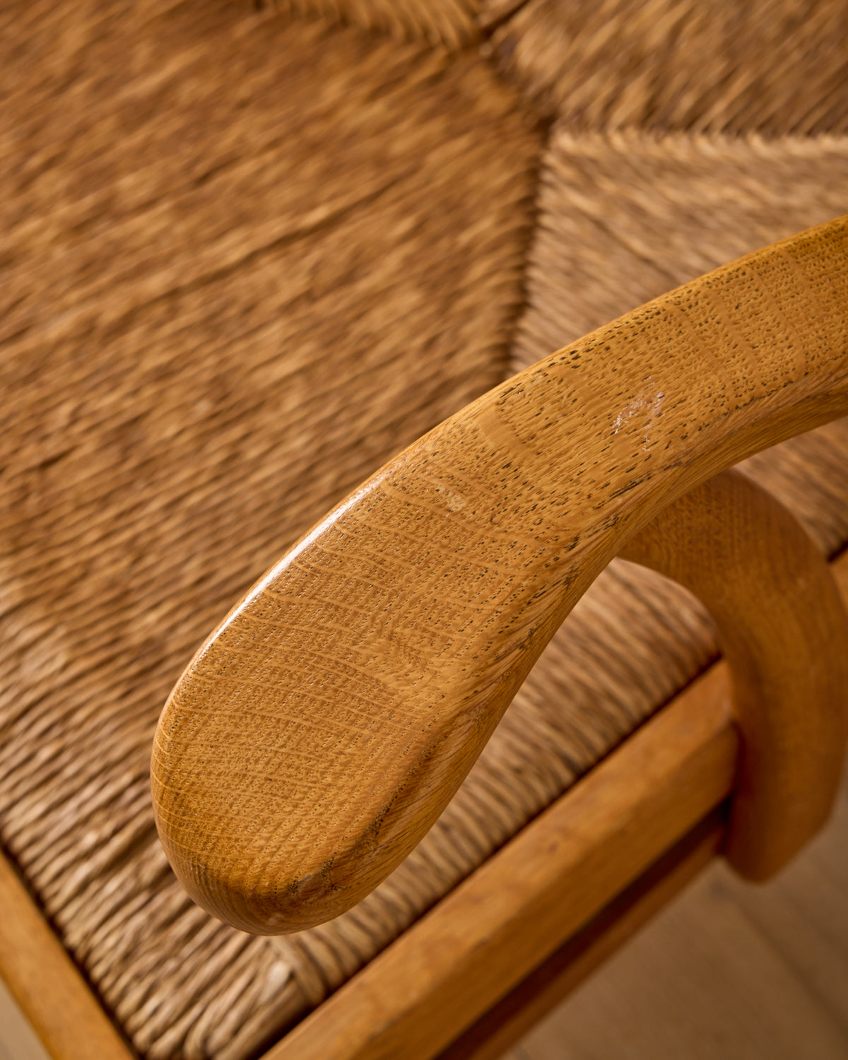 Pair of Rush Armchairs by Bas Van Pelt