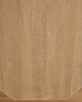 Octagon Travertine Dining Table