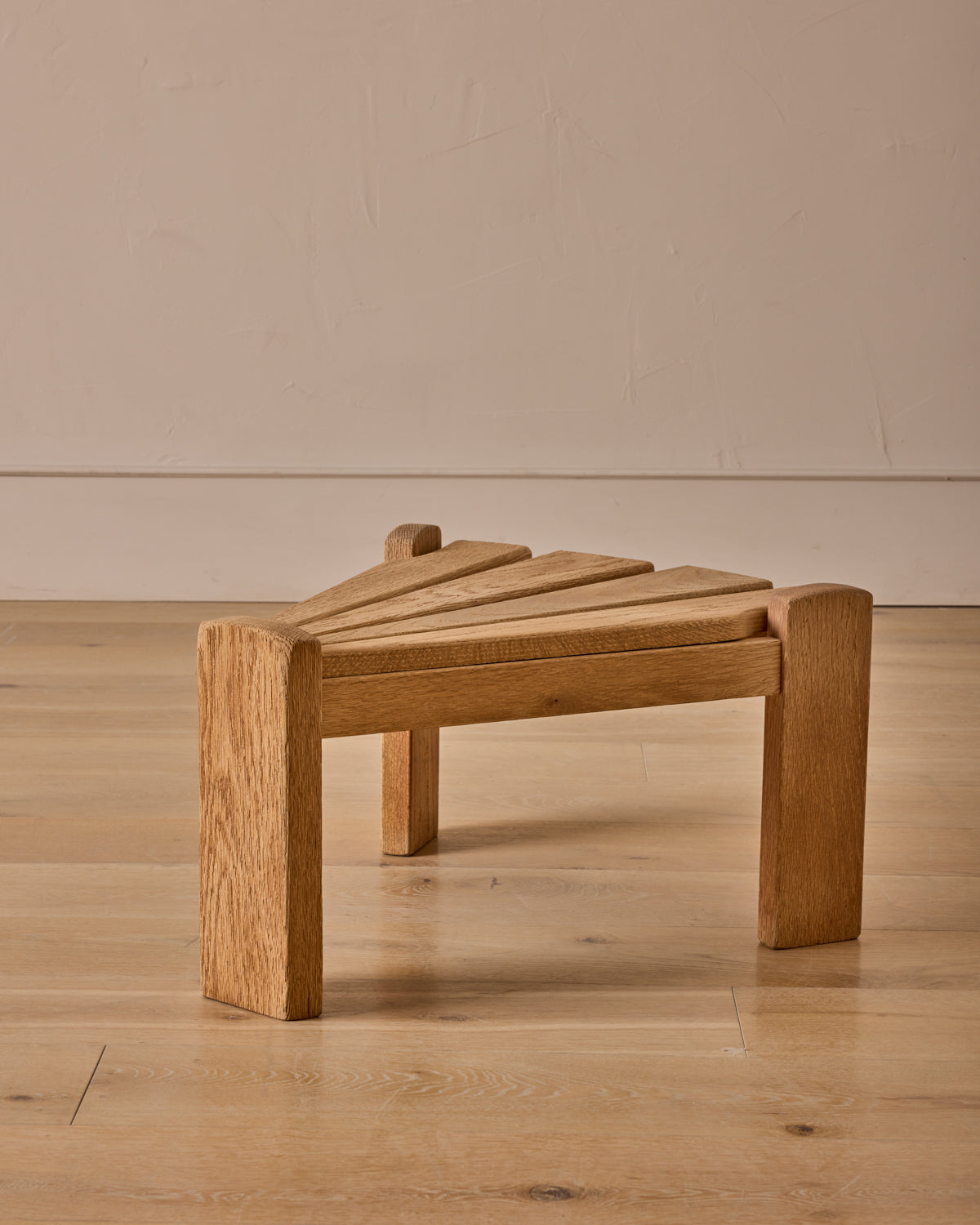 Triangular Oak Side Table by Dittman & Co.
