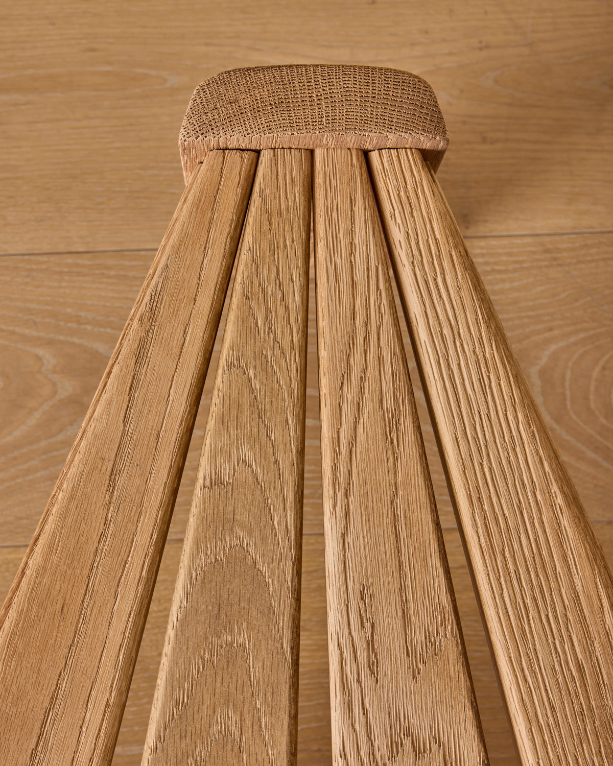 Triangular Oak Side Table by Dittman & Co.