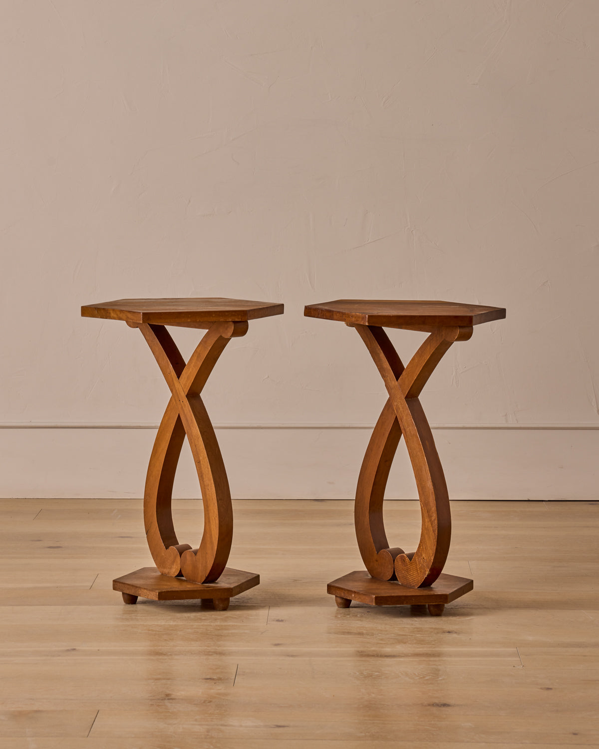 Pair of Walnut Side Tables