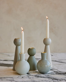 Blue + Green Ceramic Candle Holder
