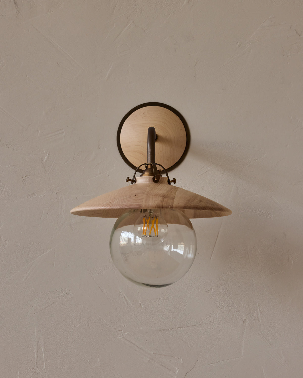 Edmund Wall Sconce - Clear Maple