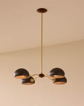 Baker Chandelier - Four Arm - Satin Brass