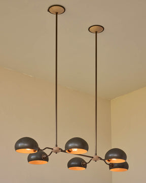 Baker Chandelier - Six Arm - Antique Brass