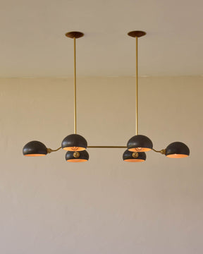 Baker Chandelier - Six Arm - Satin Brass