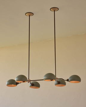 Baker Chandelier - Six Arm - Antique Brass